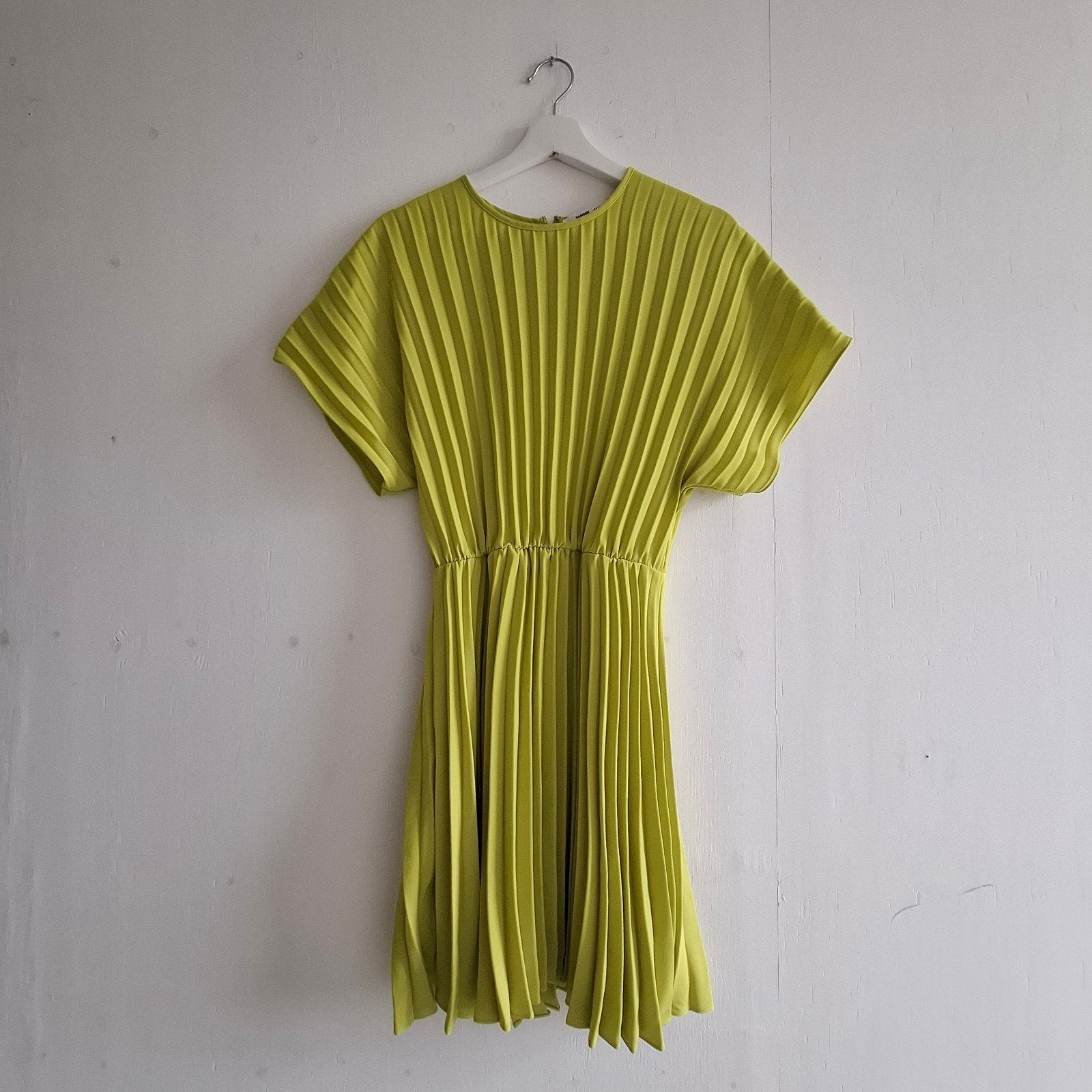 Samsoe Samsoe XS korte plissejurk lime plooijurk, Overige kleuren, Verzenden, Zo goed als nieuw, Samsoe Samsoe