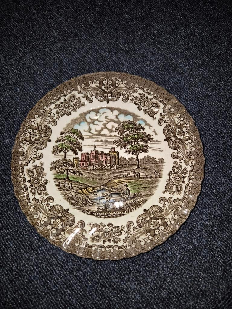 8x Engels Olde Country Castles platte borden 20 cm - Nieuw, Ophalen of Verzenden