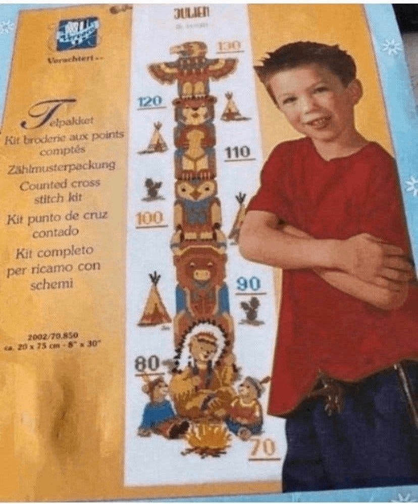 BORDUURPAKKET VERVACO 70850 GROEIMETER TOTEMPAAL, Verzenden, Nieuw, Handborduren, Borduurpakket