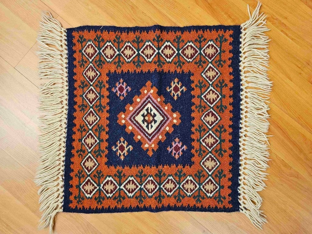 Kelim kleed  50/50 cm, Gebruikt, 50 tot 100 cm, Etten-Leur, Vierkant