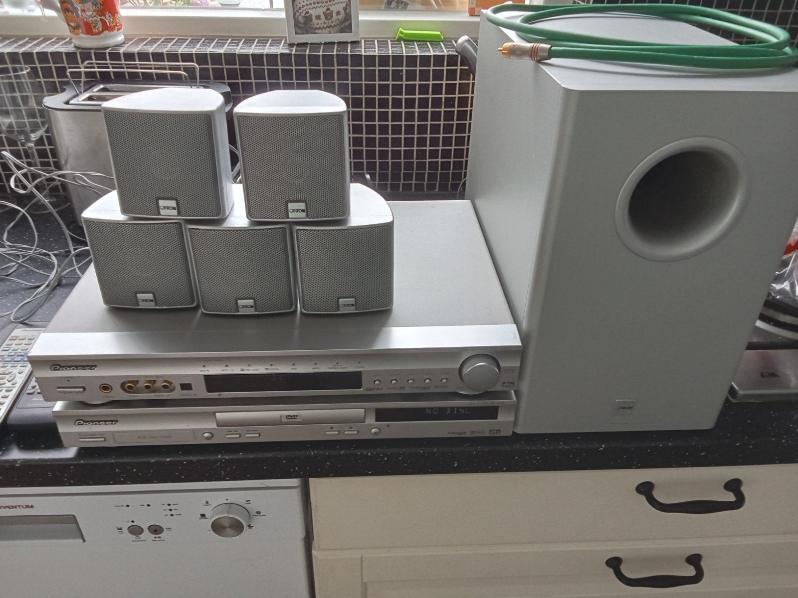 Pioneer Home Cinema Set met Canton Speakers en Subwoofer, Gebruikt, Ophalen of Verzenden, Pioneer, 5.1-systeem