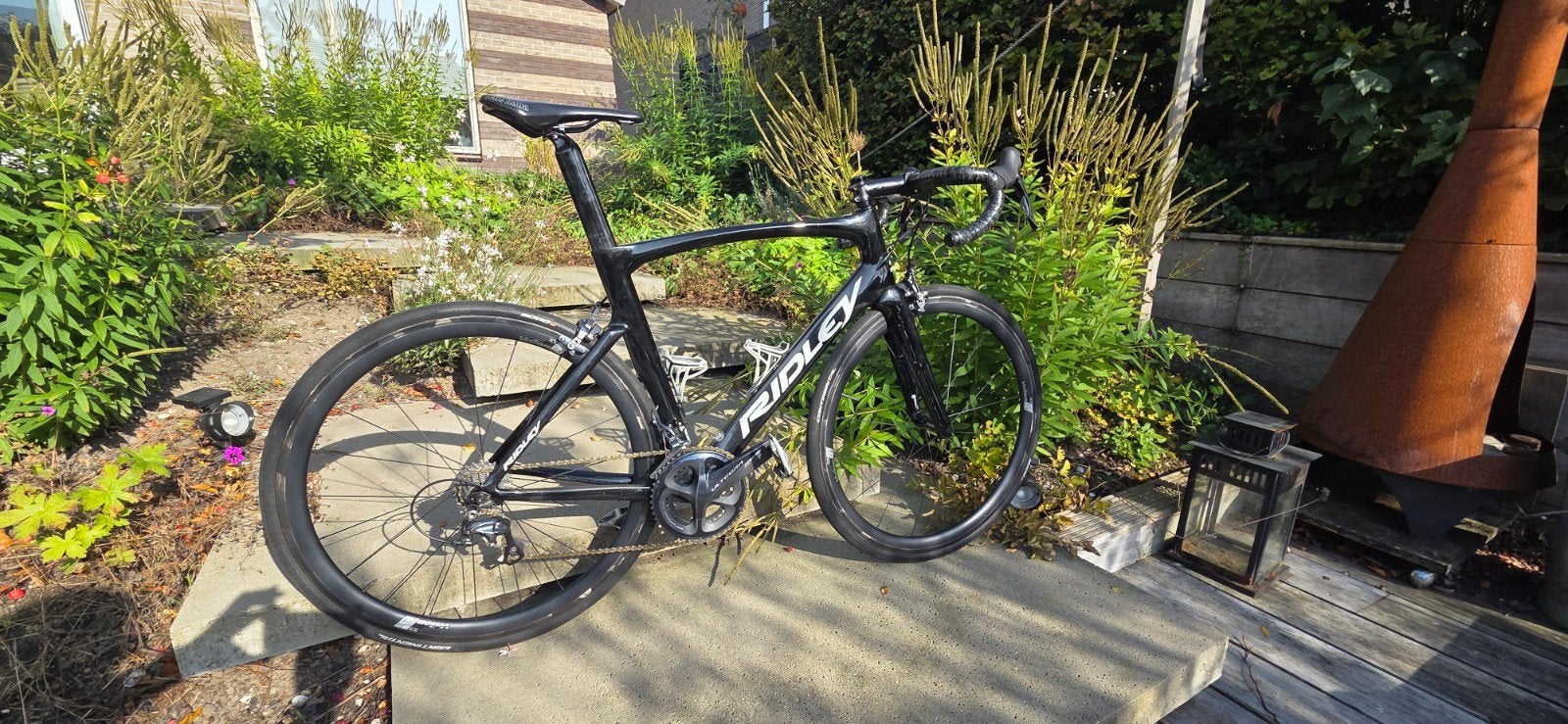Ridley Noah SL Aero, Carbon 40mm wielen, Ultegra, Powermeter, 28 inch, Gebruikt, Carbon, Meer dan 20 versnellingen
