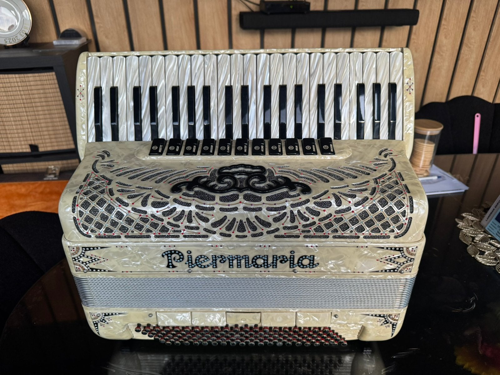 Piermaria accordeon pianoklavier 4 korig 120 bassen, Muziek en Instrumenten, Accordeons, Ophalen, Zo goed als nieuw, 120-bas, Overige merken