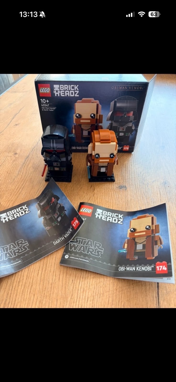 LEGO BrickHeadz Star Wars Obi-Wan Kenobi & Darth Vader 40547, Ophalen, Zo goed als nieuw, Overige merken
