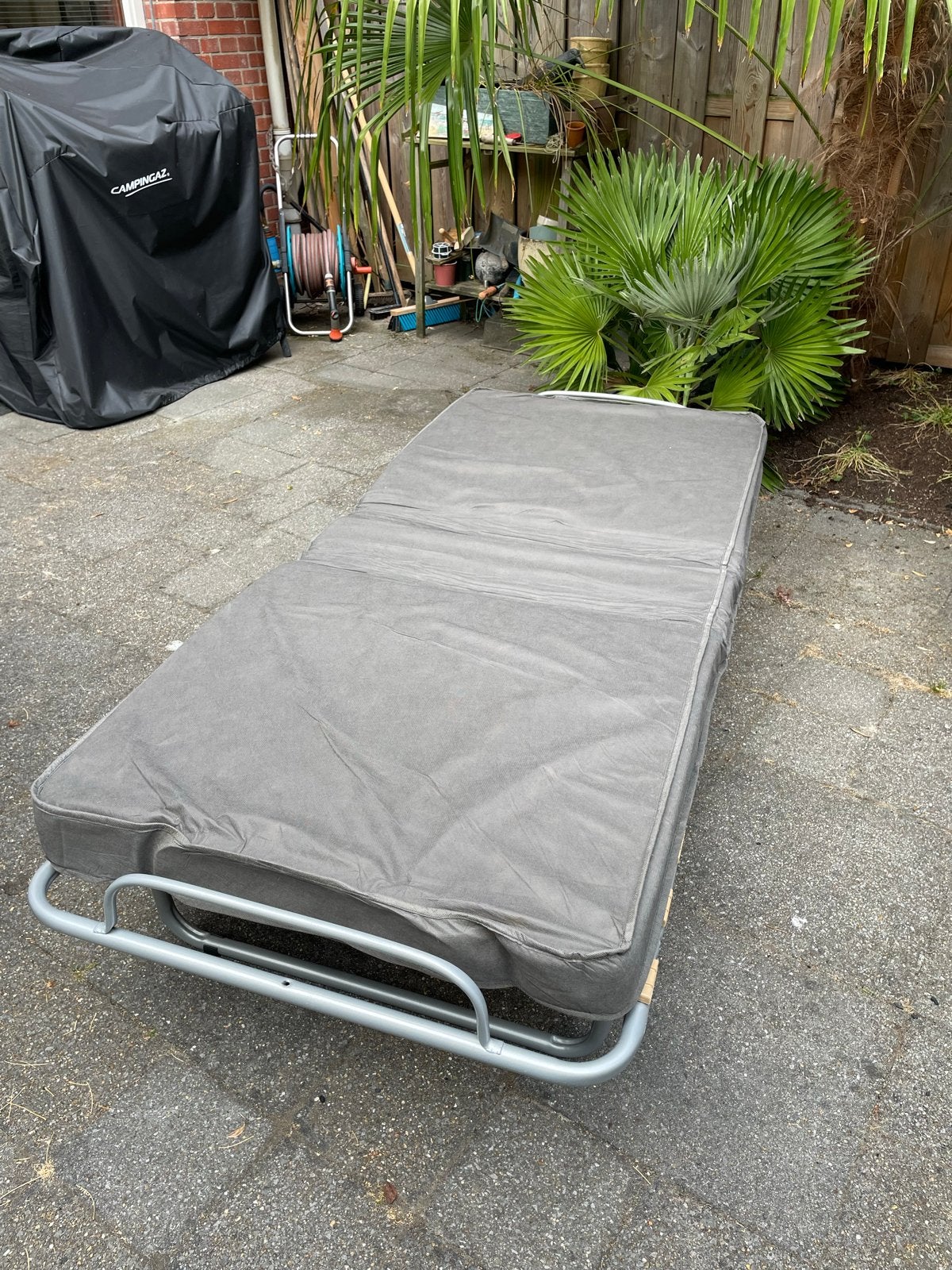 Opklapbed met matras, Ophalen, Gebruikt, Eenpersoons, 190 cm of minder