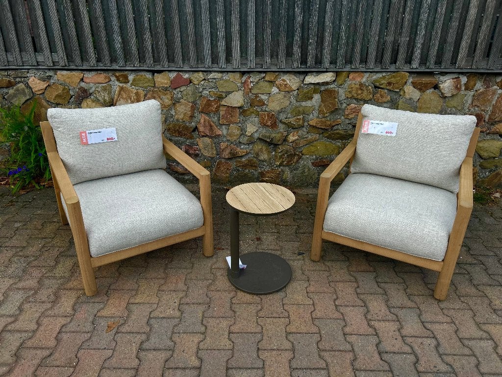 Oasis Lounge Chair Teak + Sodero Coffee Table, Tuin en Terras, Bijzettafel, Teakhout, Zo goed als nieuw, Loungeset