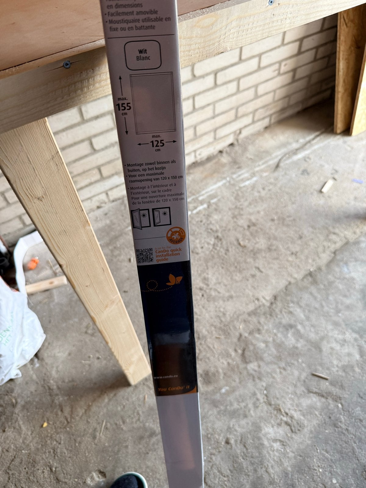 CanDo Hor Wit - Max. 125x155 cm, Ophalen, Gevelraam of Ruit, 80 tot 120 cm, 120 tot 160 cm