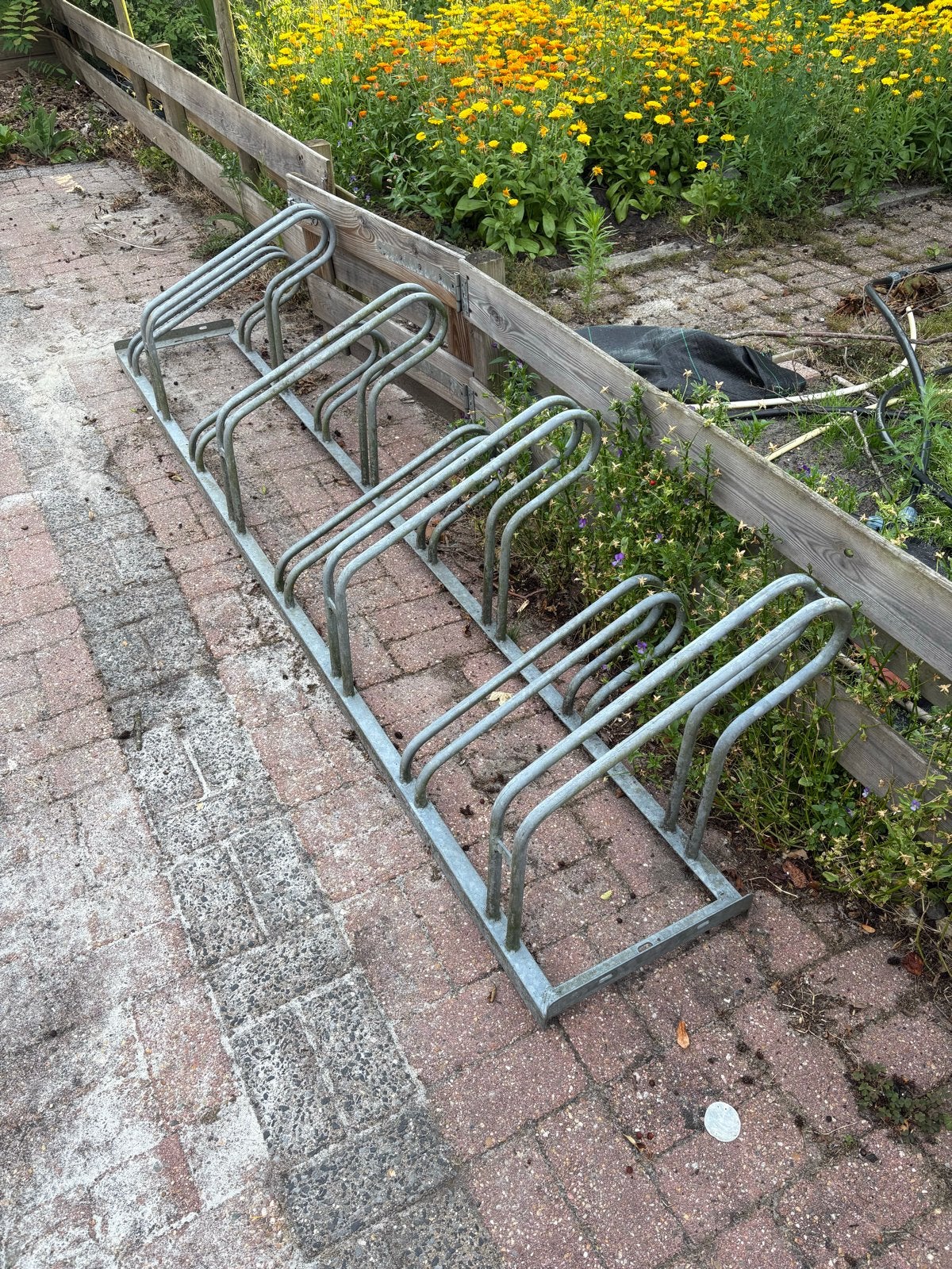 Gegalvaniseerd fietsenrek voor 8 fietsen, Ophalen, Gebruikt