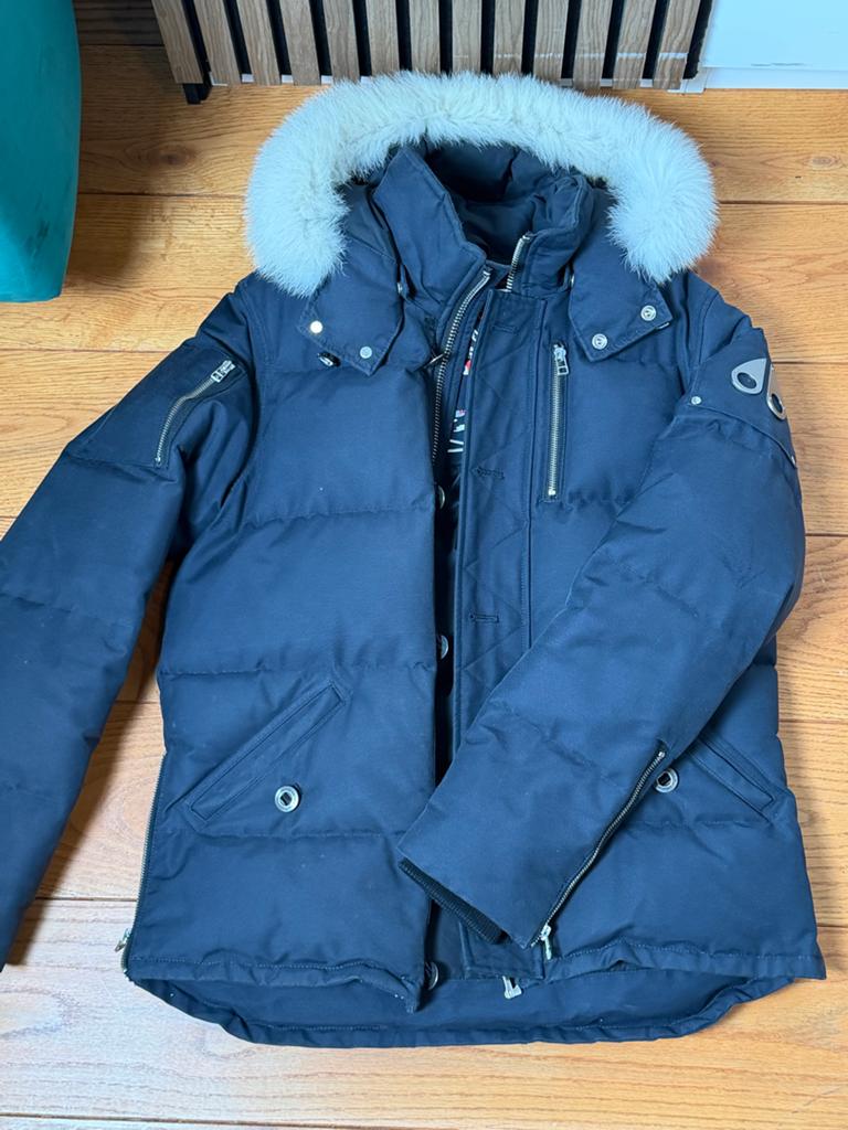 Moose Knuckles Q3 jas met bont | Maat M, Ophalen of Verzenden, Zo goed als nieuw, Maat 48/50 (M), Zwart