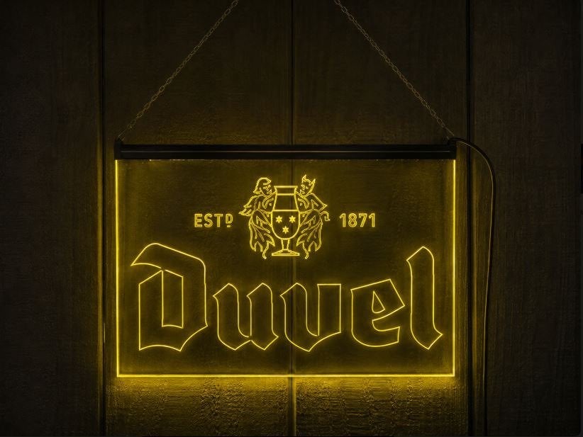 Led bord Duvel, Verzamelen, Ophalen of Verzenden, Nieuw, Reclamebord, Plaat of Schild, Duvel