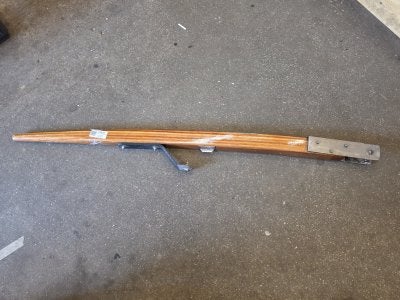 Helmstok met rvs beslag 100 cm, Niet ingevuld, Gebruikt, Niet ingevuld, Niet ingevuld