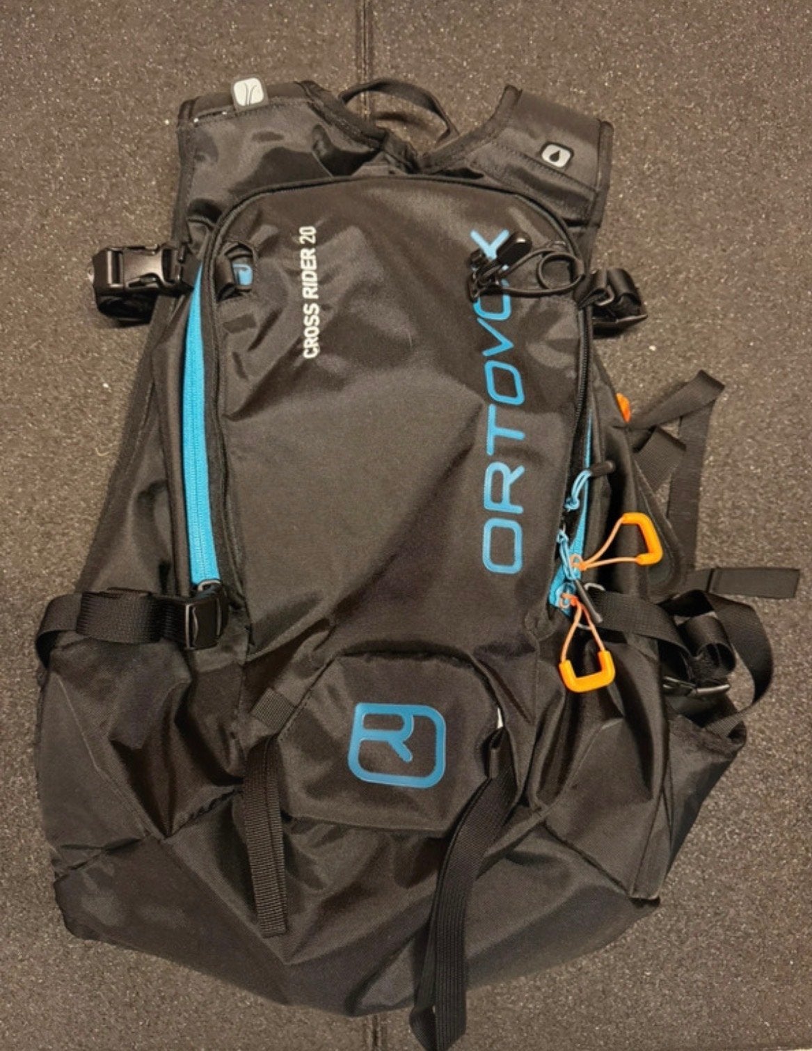 Ortovox Cross Rider 20 Skirugzak - Zwart/Blauw, Ophalen, Zo goed als nieuw