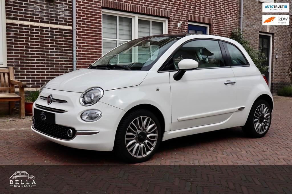 Fiat 500 1.2 Lounge | Panoramadak | Automatische airco | Cru, Voorwielaandrijving, Gebruikt, 4 cilinders, 840 kg
