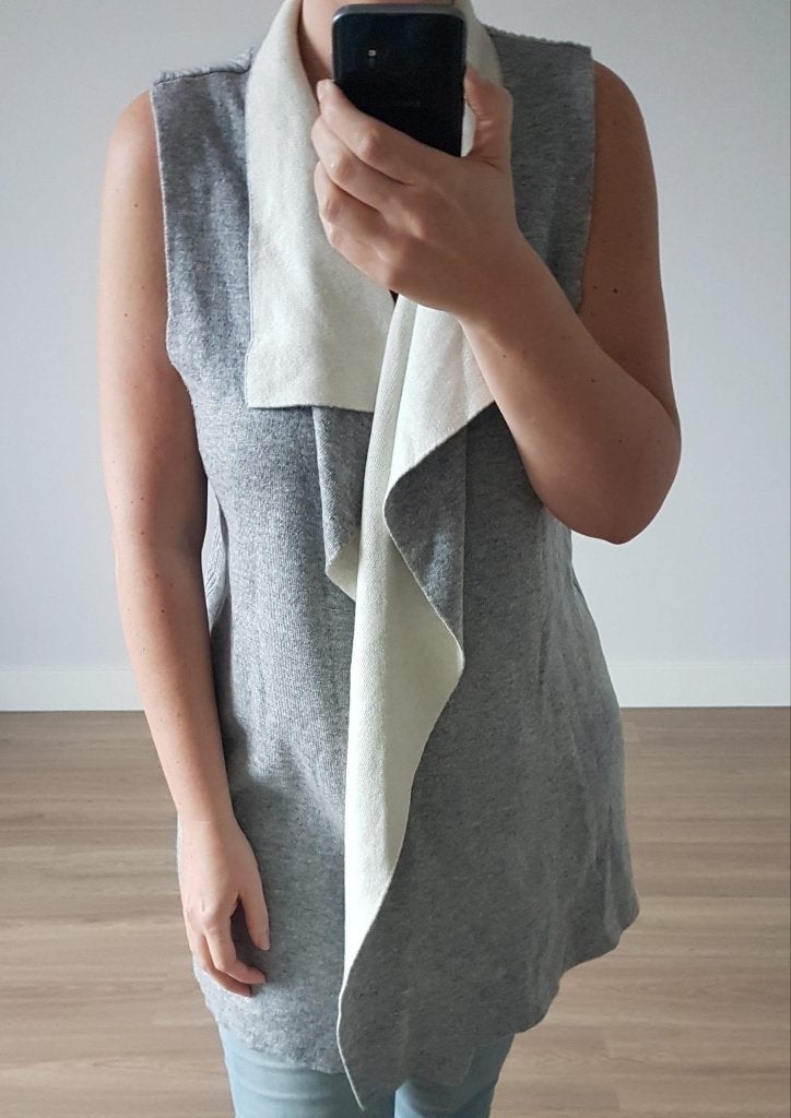Vest Mouwloos Grijs L Ongedragen, Verzenden, Maat 42/44 (L), Nieuw, Grijs