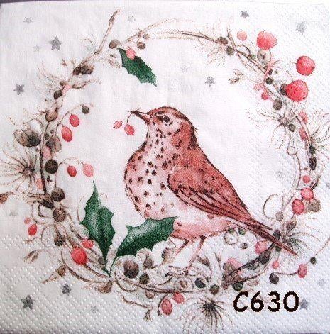 Servetten decoupage/bullet journal * vogel C630, Verzenden, Nieuw