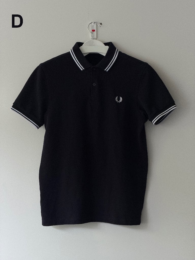 Fred Perry twin tipped polo -M-, Kleding | Heren, Polo's, Maat 48/50 (M), Zwart, Ophalen of Verzenden, Fred Perry