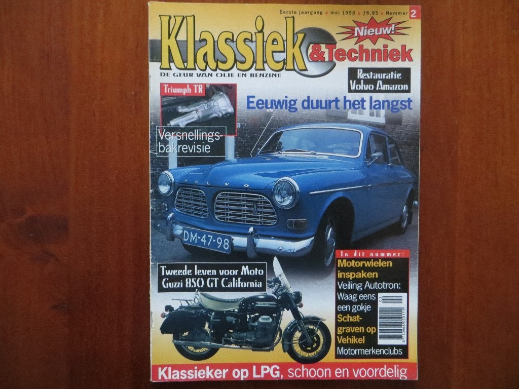 Klassiek & Techniek 2 (mei 1998) Volvo Amazon, Moto Guzzi, Boeken, Ophalen of Verzenden, Nieuw, Volvo