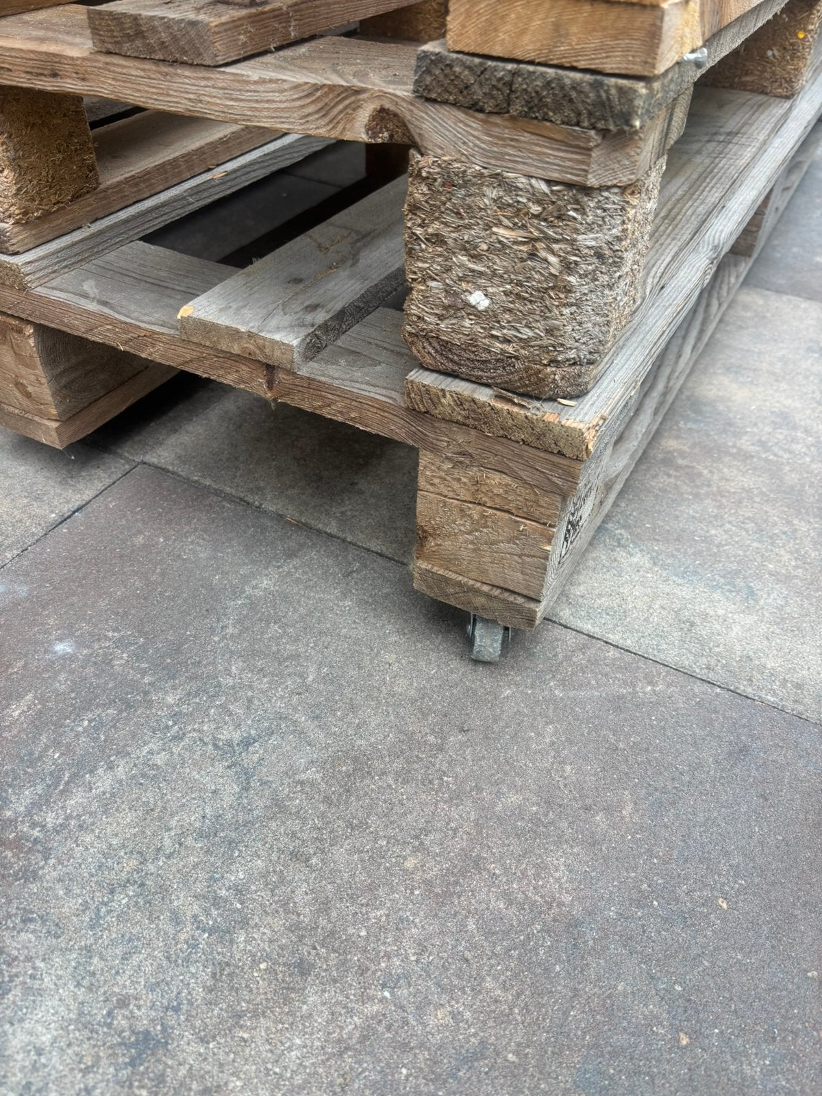pallet bankje met wielen, Ophalen, Gebruikt, Planken, Minder dan 180 cm