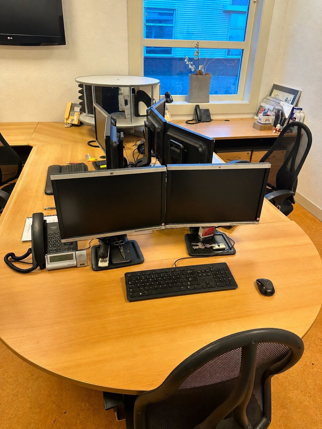 Compleet bureau incl stoelen en kastjes, Huis en Inrichting, Bureaus, Ophalen, Zo goed als nieuw