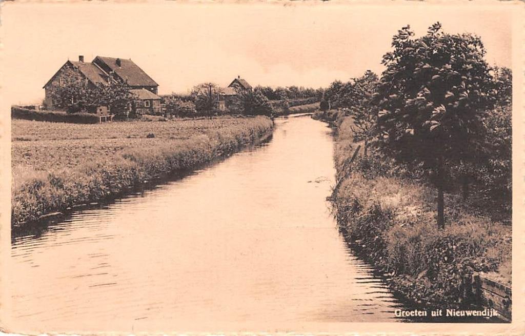 Nieuwendijk Noord-Brabant 1954 Altena, Verzenden, 1940 tot 1960, Gelopen, Noord-Brabant