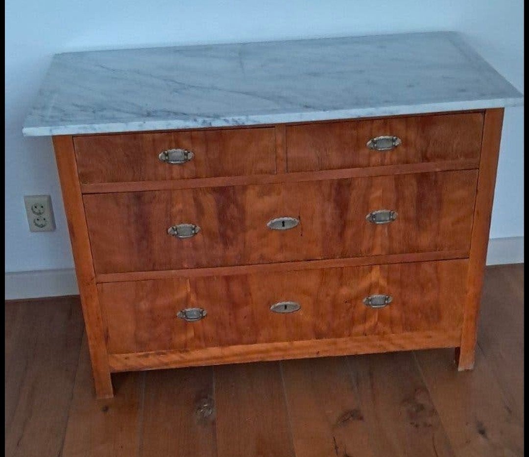 dressoir met marmeren blad, Antiek en Kunst, Ophalen