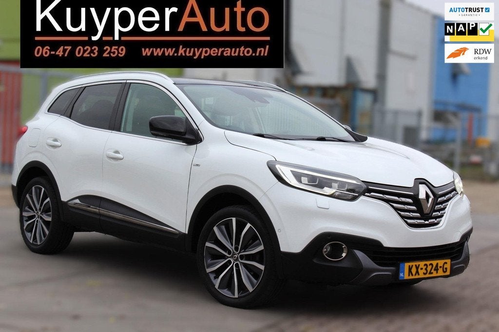 Renault Kadjar 1.2 TCe Bose automaat nap panorama dak vol op, Auto's, Renault, Gebruikt, Euro 6, 4 cilinders, Leder en Stof
