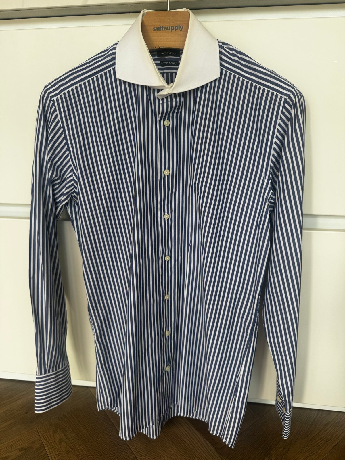 Suitsupply overhemd, Ophalen of Verzenden, Zo goed als nieuw, Blauw, Halswijdte 39/40 (M)