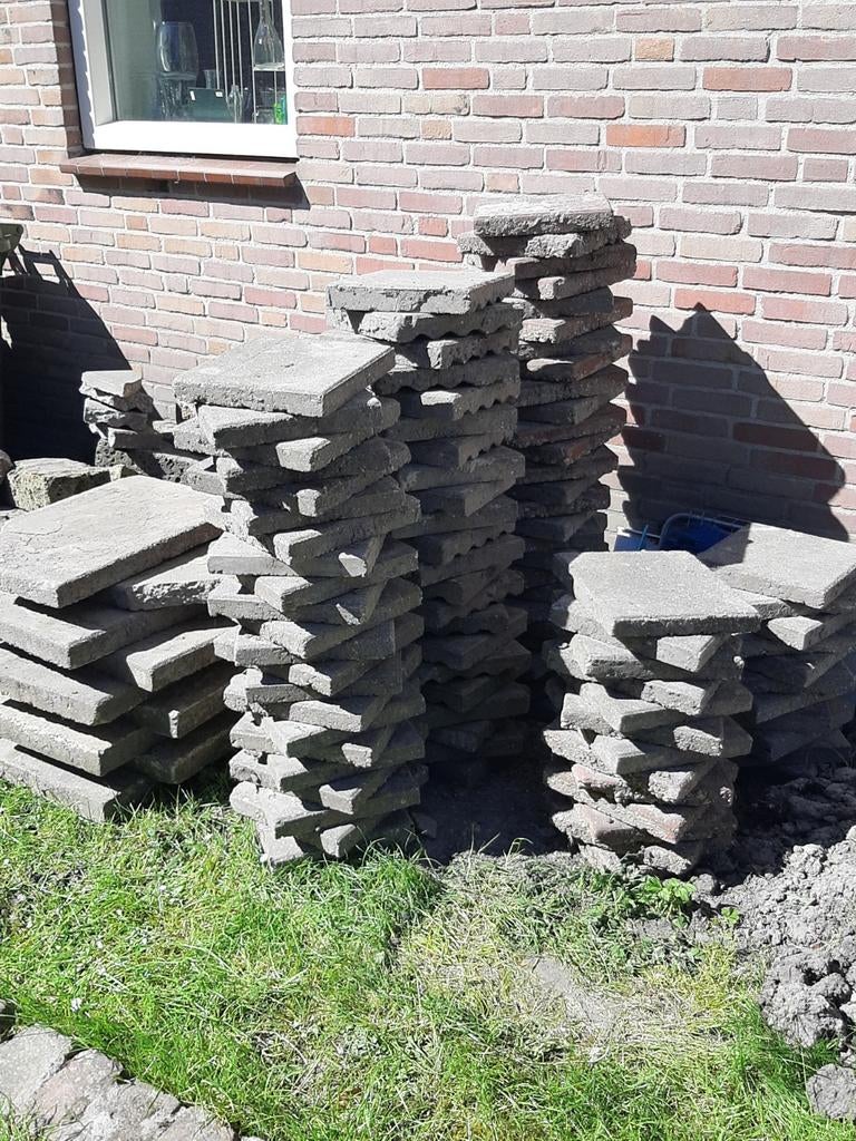 tegels: 30x30 en 60x40 tegels, Tuin en Terras, Tegels en Klinkers, Gebruikt, Ophalen of Verzenden, 10 m² of meer, Beton
