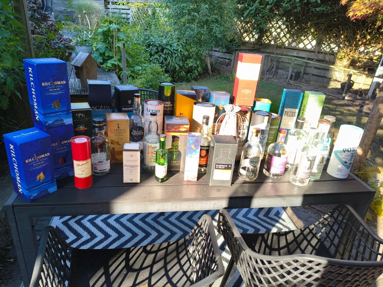 serie lege whisky flessen, Ophalen