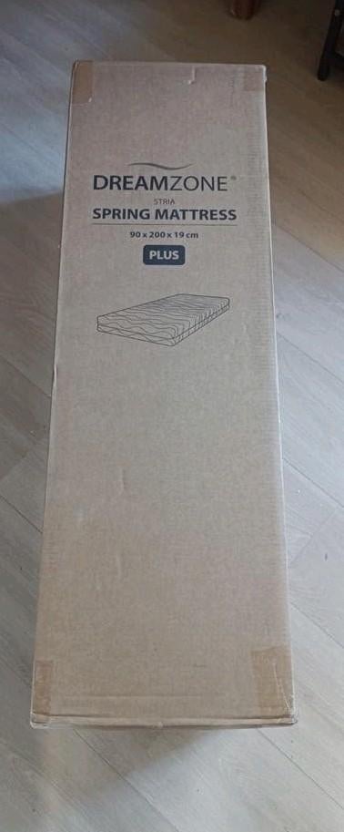 Nieuwe Springveermatras jysk STRIA 90x200cm - Zeer Stevig, Ophalen, 90 cm, Eenpersoons, Nieuw