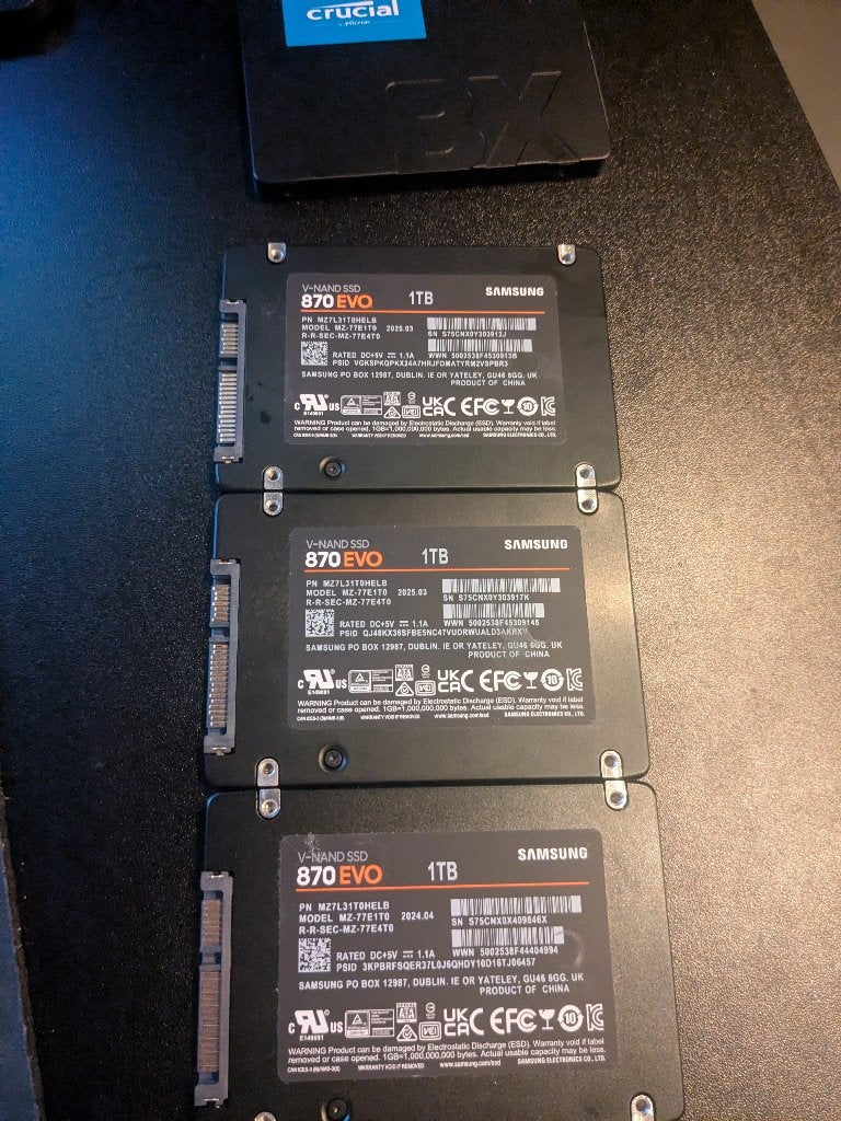 Samsung EVO 870 1tb x 3, Computers en Software, Harde schijven, Intern, Ophalen of Verzenden, Zo goed als nieuw, 1TB
