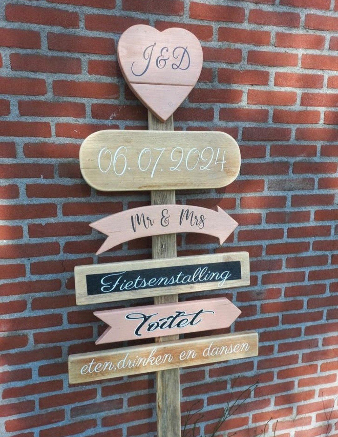 Wegwijzers Oktober feest bruiloft Huwelijk Trouwen verloving, Ophalen of Verzenden, Nieuw