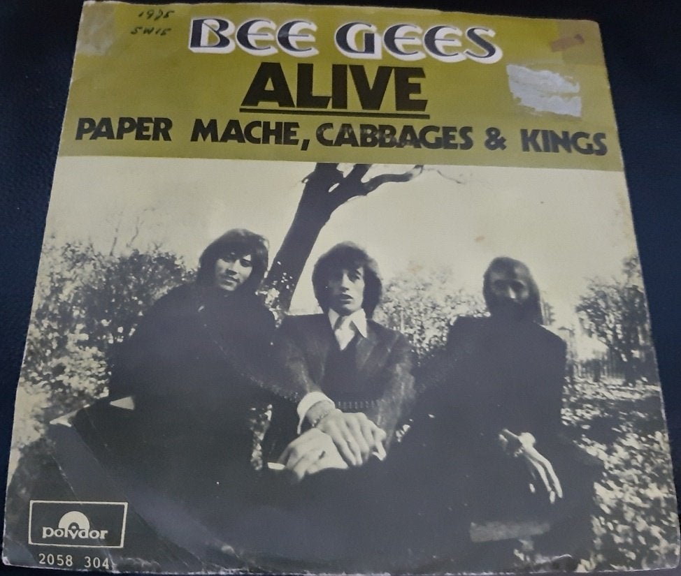 Bee Gees – Alive, Cd's en Dvd's, Vinyl Singles, Gebruikt, Pop, Overige typen, Beschermende buitenhoes, Fotohoes, Originele persing