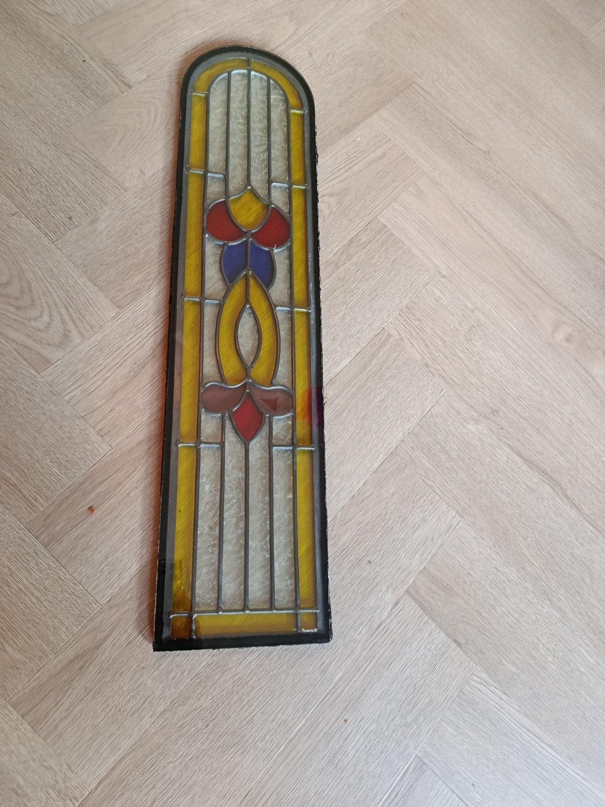 Glas in lood, Tempered tripple, Ophalen, Gevelraam of Ruit, Gebruikt, Minder dan 80 cm