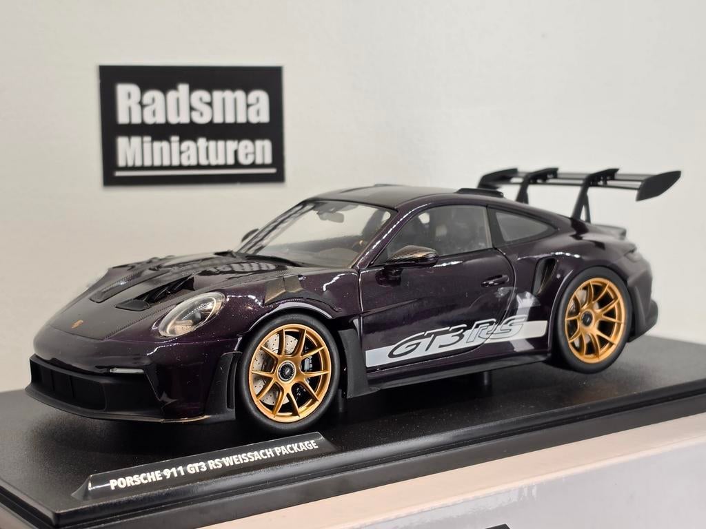 Porsche 911 GT3 RS Weissach pack - Purple - 1:18 Solido, Auto, Solido, Nieuw, Ophalen of Verzenden
