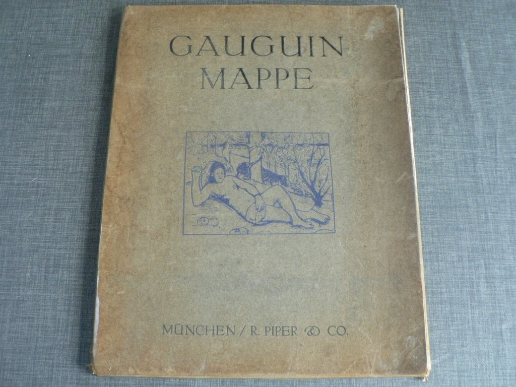 gaugain  mappe kunstplaten map met 14 platen 1913 munchen, Ophalen of Verzenden, Gelezen
