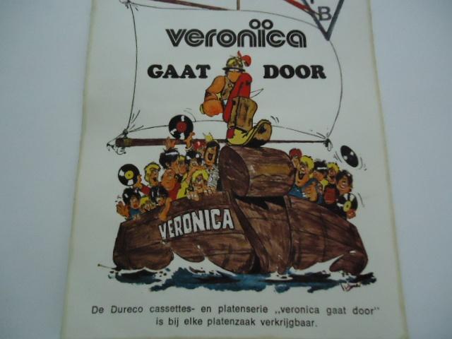 sticker oud Veronica DURECO Cassette strip platenzaak, Verzamelen, Stickers, Verzenden, Zo goed als nieuw, Bedrijf of Vereniging