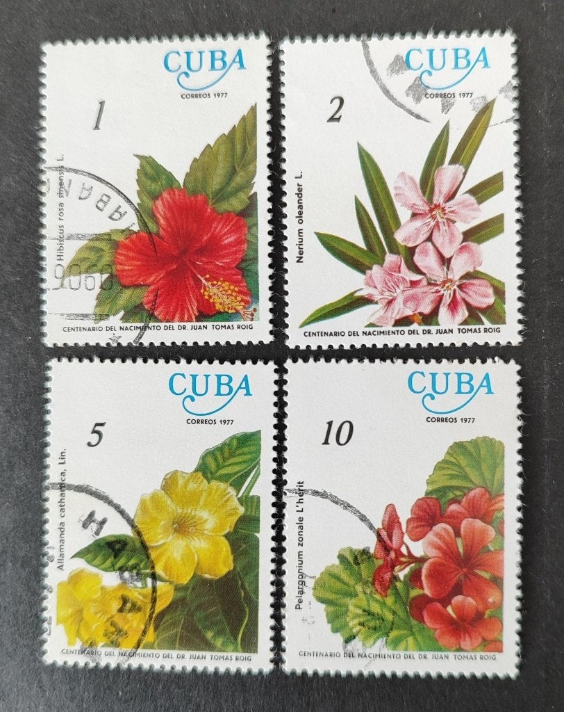 Cuba 3103006 bloemen, Verzenden, Gestempeld, Dier of Natuur