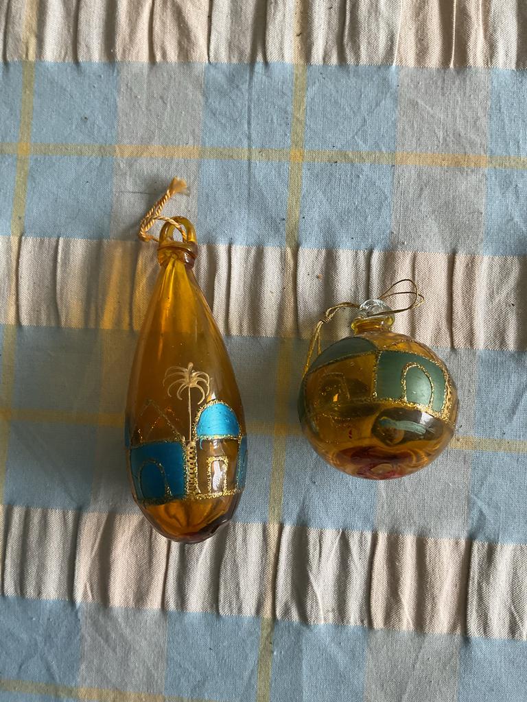 Oude glaze kerstballen, Ophalen of Verzenden