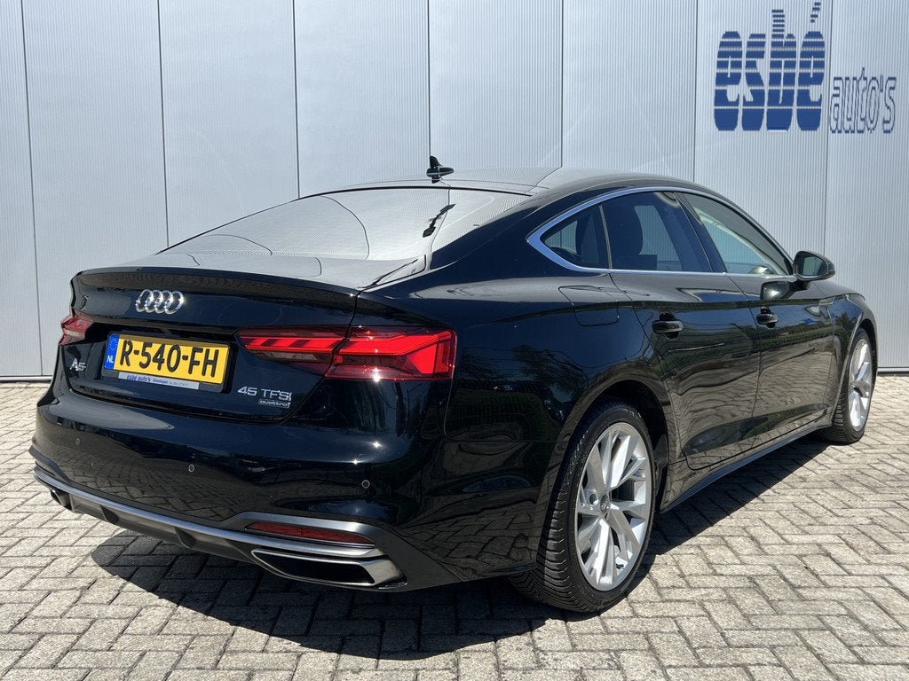Audi A5 Sportback 45 TFSI 245 pk Quattro Sport Automaat Trek, Auto's, Audi, Automaat, Gebruikt, 4 cilinders, Zwart