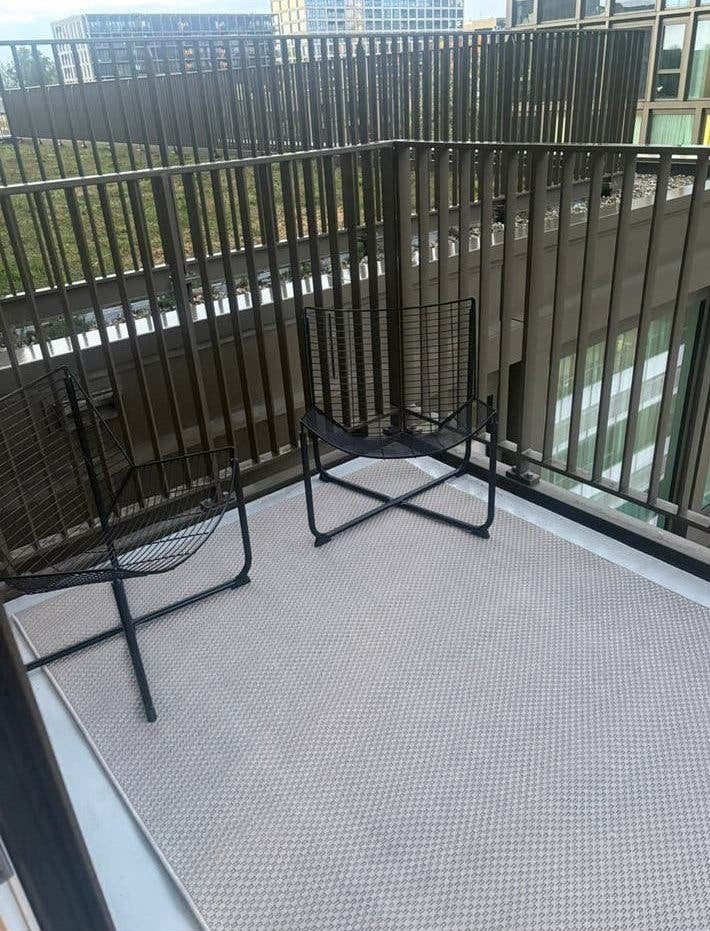 Ikea tuin relax stoelen en tapijt, Ophalen, Gebruikt, Twee, Metaal