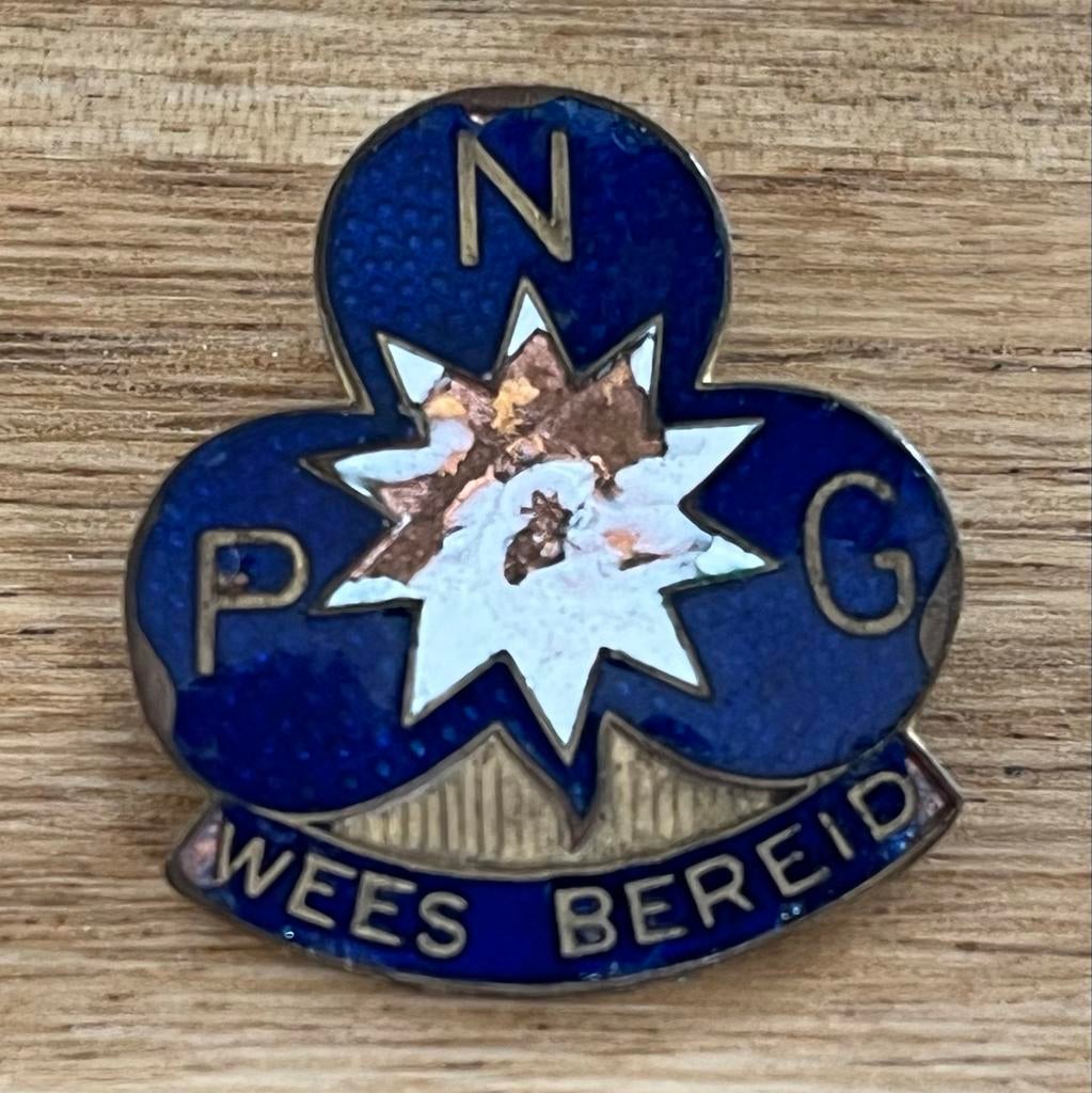 NPG set, speld en label Amsterdam, 1940-1960, Ophalen of Verzenden, Gebruikt, Stad of Land, Speldje of Pin