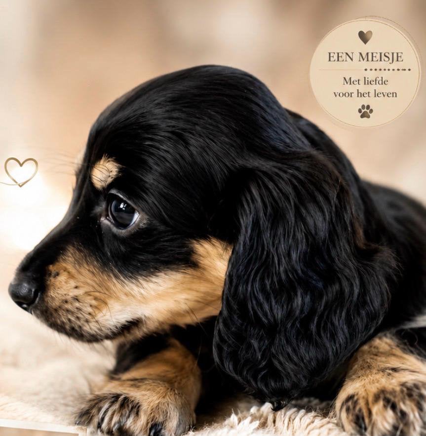 Black and creme teckel kaninchen ouders, Dieren en Toebehoren, Honden | Teckels en Dashonden, Kaninchen, Parvo, 8 tot 15 weken