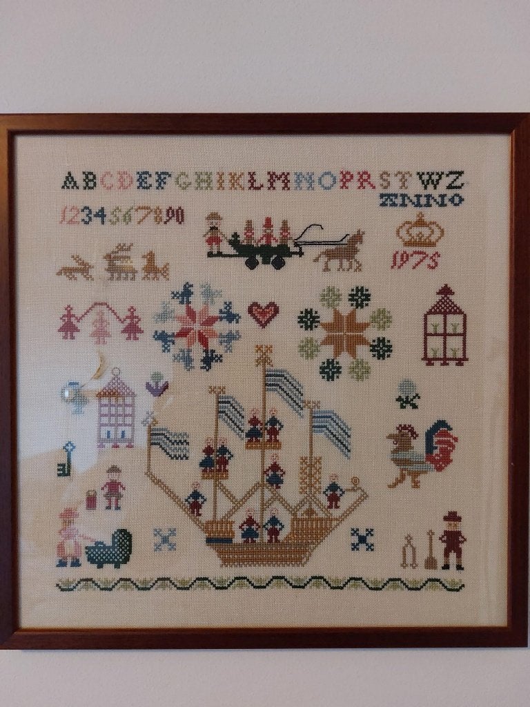 Merklap, Ophalen, Gebruikt, Handborduren, Patroon