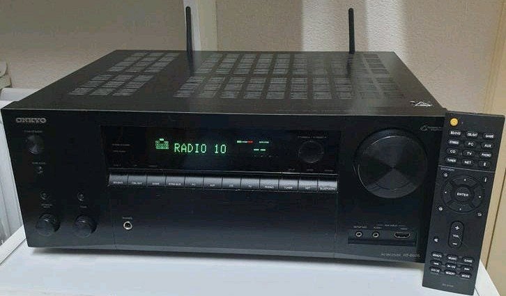 Onkyo receiver ht-r695 + afstandsbediening wifi bluetooth, Ophalen of Verzenden, 120 watt of meer, Onkyo