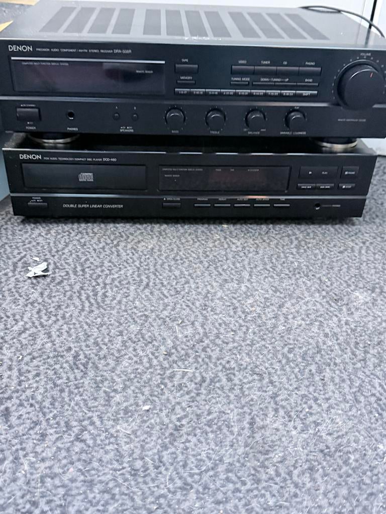 Denon Versterker DRA-335R en CD Speler DCD-480 Set, Ophalen, Gebruikt, Overige merken, Met radio