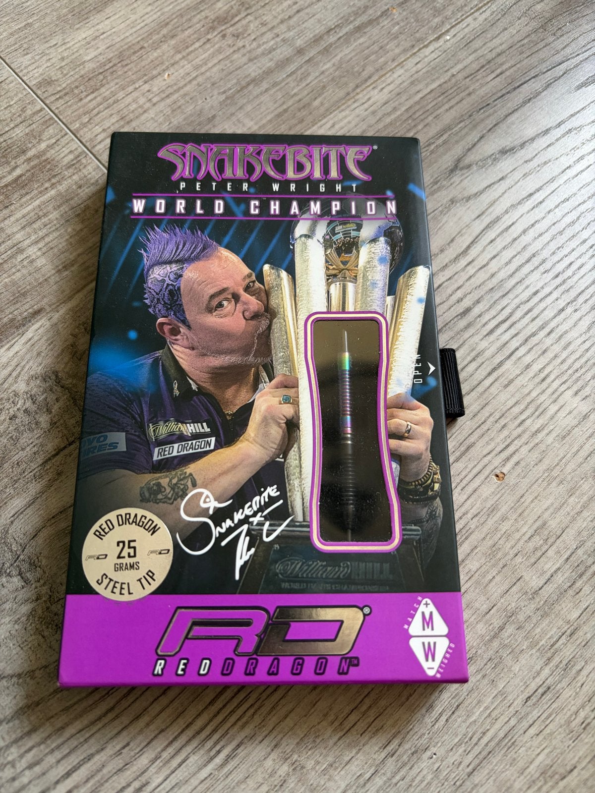 Red Dragon Peter Wright Snakebite WC 2020 Editie 25gr Darts, Ophalen of Verzenden, Zo goed als nieuw, Pijlen