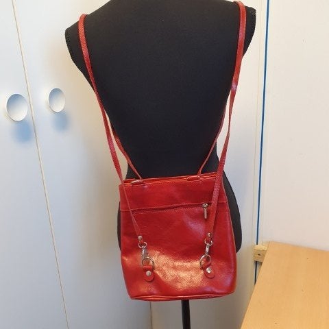 Rugtas rood leer nieuw, Overige merken, Minder dan 30 cm, Nieuw, Ophalen of Verzenden