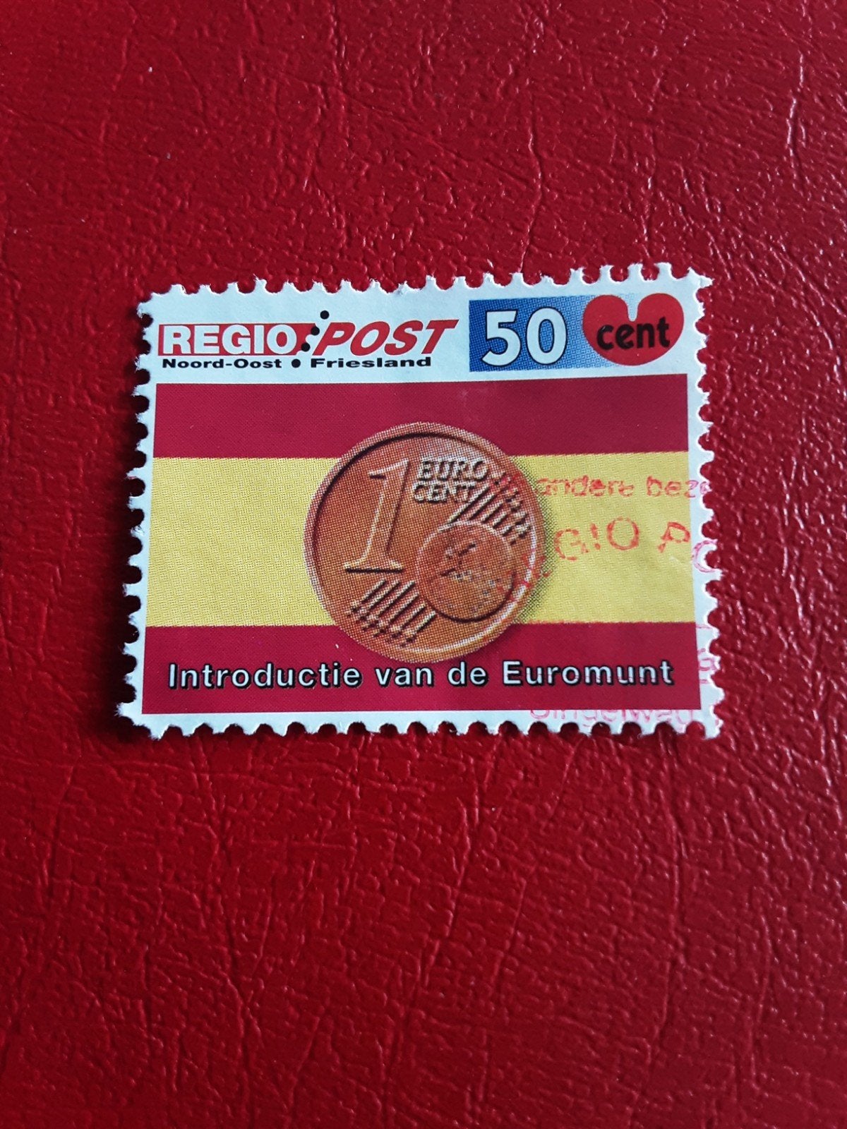 Regiopost.  Introductie Euromunt Spanje  ( gest), Postzegels en Munten, Ophalen of Verzenden