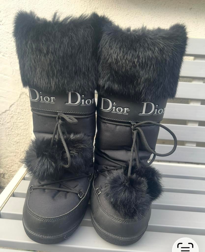 Dior moonboots met bont, Ophalen of Verzenden, Nieuw, Zwart, Snowboots